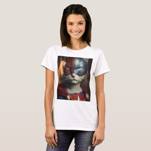 T-shirt Chat Superhero (Devant entier)