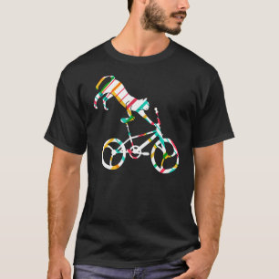 T-shirt Chat Sur BMX Vélo Kitten Vélo Vélo Vélo Vélo