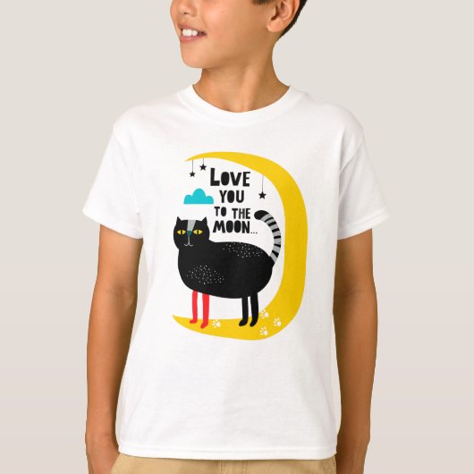 T-shirt Chat sur la lune (Devant)