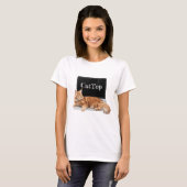 T-shirt Chat sur ordinateur portable - CatTop (Devant entier)