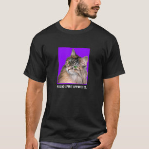 T-shirt Chat sur violet