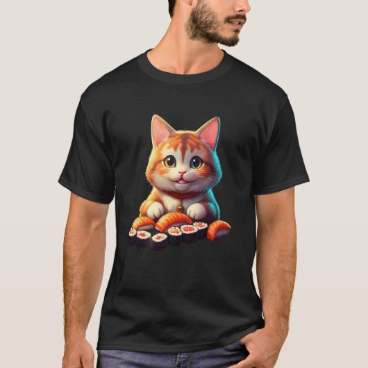 T-shirt Chat Sushi (Devant)