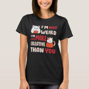 T-shirt Chat Sushi japonais Je ne suis pas bizarre