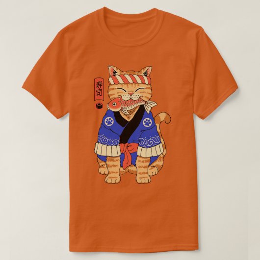 T-shirt Chat Sushi Meowster (Design devant)