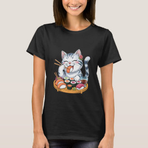 T-shirt Chat Sushi Profit de Repas Sushi Délicieux
