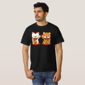 T-shirt Chat-T-Shirt amusant - Maneki-neko High Five (Devant entier)