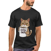 Chat Tabby Grincheux Café D'abord Matin ✨🐾☕
