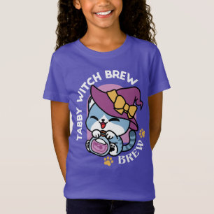 T-Shirt Chat Tabby Halloween – Chapeau de Sorcière & Art d