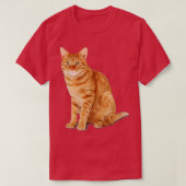 T-shirt Chat Tabby Orange (Design devant)
