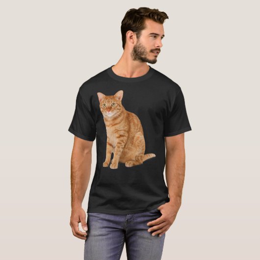 T-shirt Chat Tabby Orange (Devant entier)