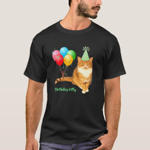 T-shirt Chat Tabby Orange Kitty Avec Ballotte Et