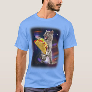 T-shirt Chat Taco Dans L'Espace Drôle Pour Les Amateurs De