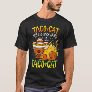 T-shirt Chat Taco Jeunes Hommes Femmes Tacocat Arrière