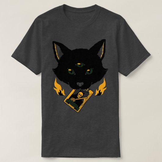 T-shirt Chat Tarot De Chat Décès Par Tobe Fonseca (Design devant)