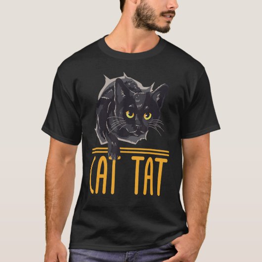 T-shirt Chat Tat Chat Tatouage Kitten Tatouage Chat Maman  (Devant)