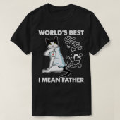 T-shirt Chat Tatouage J'Aime Papa Chat Papa Chat Papa Chat (Design devant)