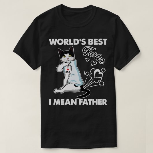 T-shirt Chat Tatouage J'Aime Papa Chat Papa Chat Papa Chat (Design devant)
