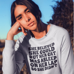 T-SHIRT CHAT TEE - SHIRTS ELLE CROYAIT QU'ELLE POUVAIT FUN
