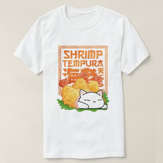T-shirt Chat Tempura crevette (Design devant)