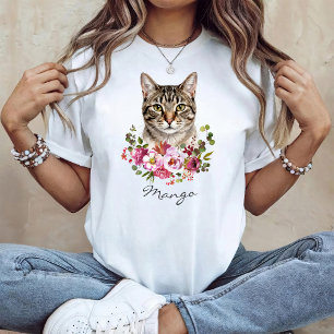 T-shirt Chat tigré aquarelle