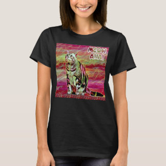T-shirt Chat tigré argenté