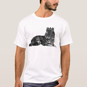 T-shirt Chat tigré avec la couronne