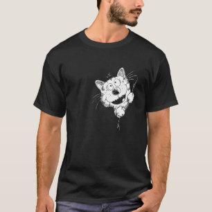 T-shirt Chat tigré blanc pour chat et chaton