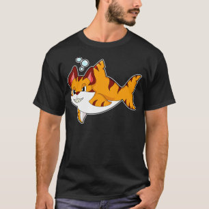 T-shirt Chat tigre comme dans l'eau