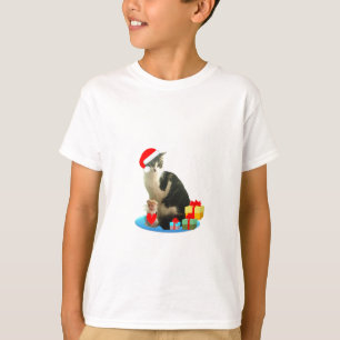 T-shirt chat tigré de Noël et joli petit ange