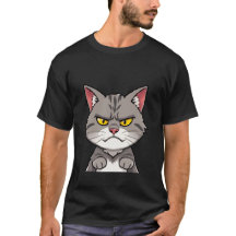 Chat tigré gris en colère Regard grincheux ✨🐾😠