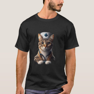 T-shirt Chat tigré infirmière Meowical Care