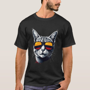 T-shirt Chat tigré patriotique Colombie Drapeau Colombien