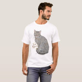 T-shirt Chat tigré perruche ? (Devant entier)