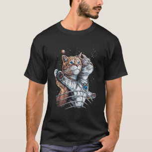 T-shirt Chat Titanic Dans L'Espace Pour Chat
