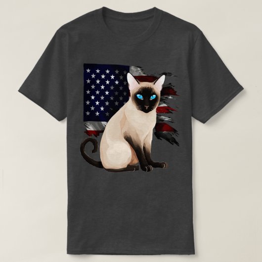 T-shirt Chat Tonkinois Patriotique (Design devant)