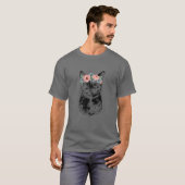 T-shirt Chat Tortoiseshell Avec Bras Floral Tortie Cat (Devant entier)