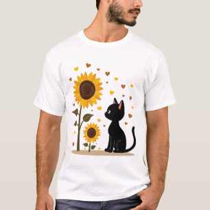 T-shirt Chat Tournesol Arbre de Noël Tournesol Chat Amoure