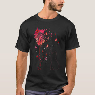 T-shirt Chat Tournesol Ruban Bourgogne Sensibilisation à l