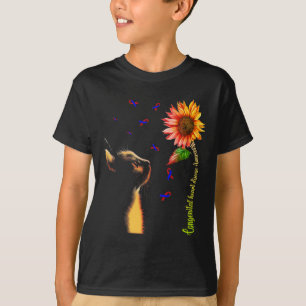 T-shirt Chat Tournesol Sensibilisation à la cardiopathie c