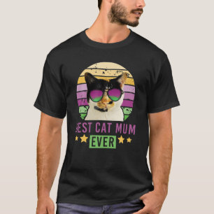 T-shirt Chat Travaillant Sur Ordinateur Chat Amoureux Mama
