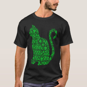 T-shirt Chat Trèfle Irlandais Chat St Patrick's Day