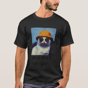 T-shirt Chat Très Gentil Très Gay