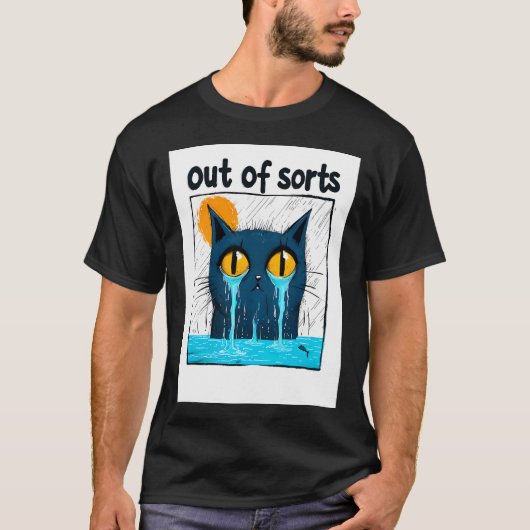 T-shirt Chat triste "Déprimé" (Devant)