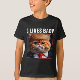 T-shirt Chat Trump 9 Vies Par Drôle Vote Pour Trump Chats