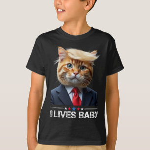 T-shirt Chat Trump 9 Vit Bébé Drôle Vote Pour Trump Chats