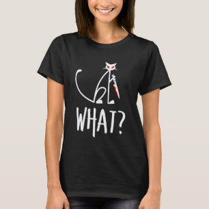 T-shirt Chat Tueur Drôle Halloween Humour Noir Amateur de