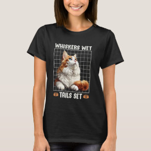 T-shirt Chat Turkish Van MÈCHES QUEUES MOULLÉES Ensemble D