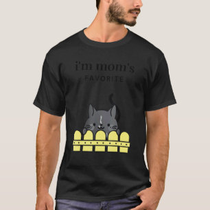 T-shirt Chat Tuxedo Féminin Je Suis Le Favori De Maman C