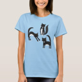 T-shirt Chat Tuxedo noir et blanc (Devant)