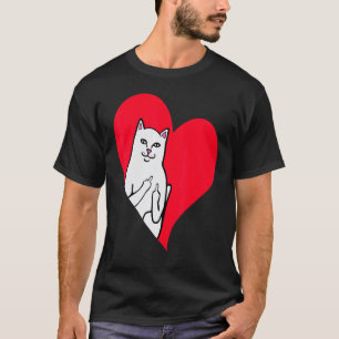 T-shirt Chat Tuxedo Saint-Valentin Cœur pour Chat et Anima